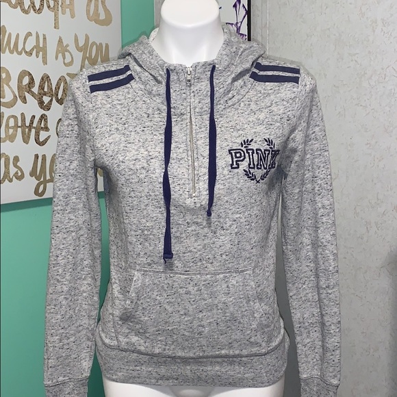 PINK Victoria's Secret Tops - PINK victoria’s secret half zip hoodie